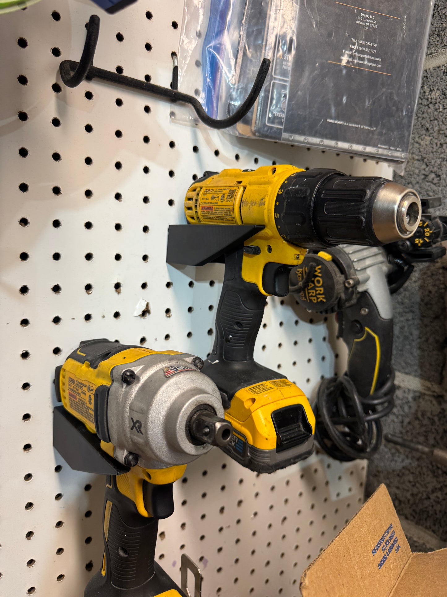 Peg Board Drill Holder