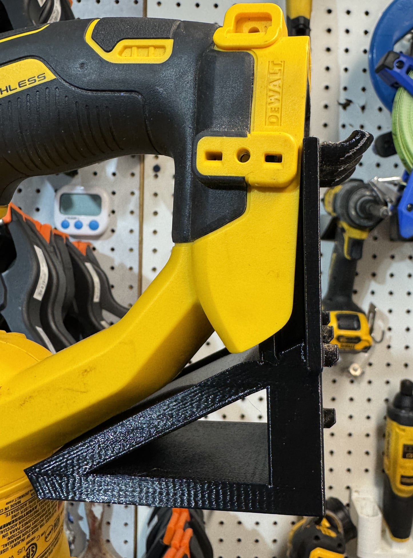 Luna's Hammer Drill Pegboard Holder (Compatible with DeWalt DCH133)