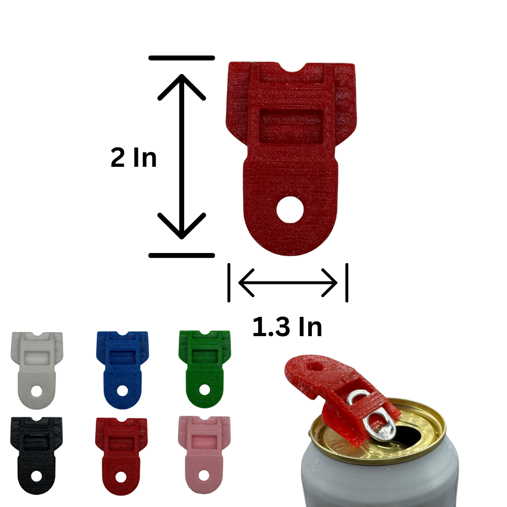 6 Pack - Luna's Can Opener Safe Easy Way to open and seal soda cans to protect drinks and nails