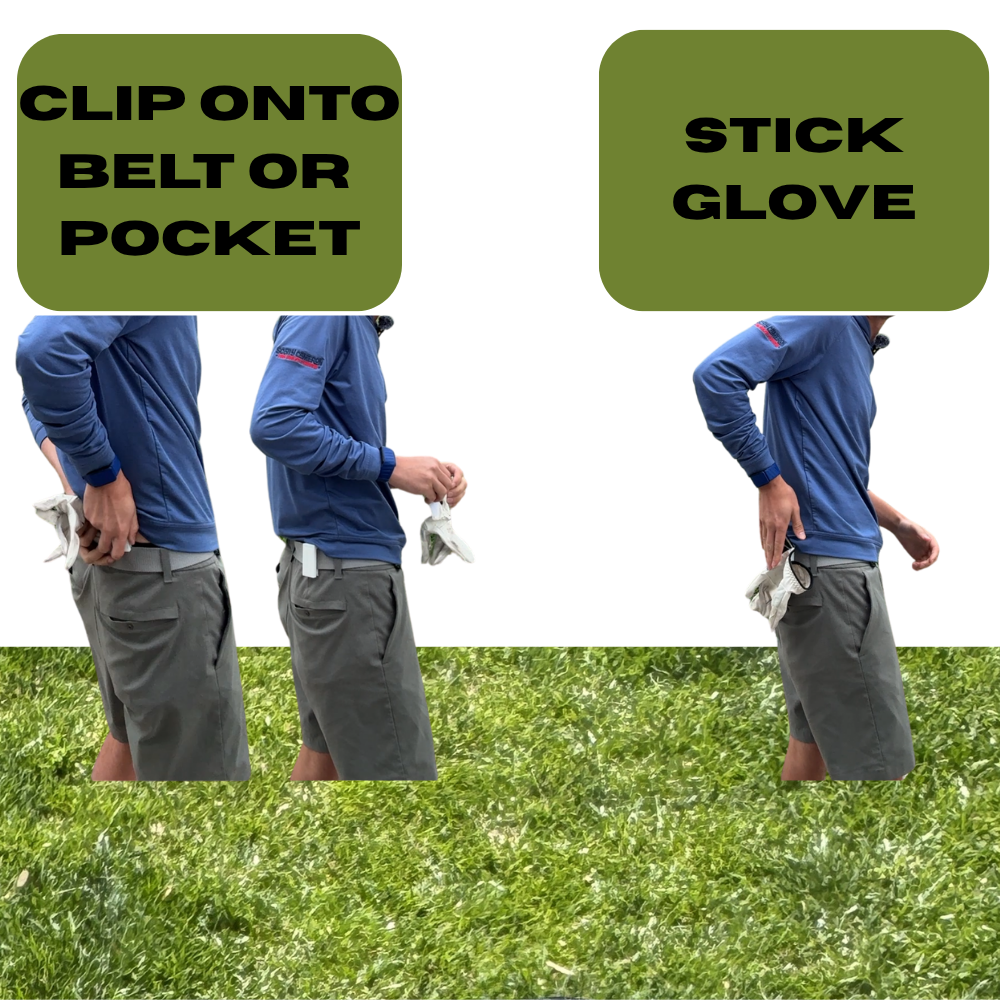 Lunas Glove Holder - Clip on Golf Glove Caddy