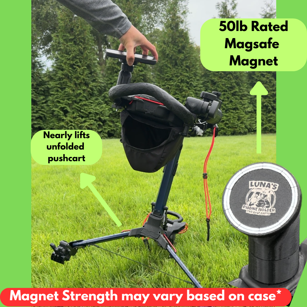 Bagboy Phone Mount for Umbrella attachment phone mount, mag safe phone mount for bag boy iphone mount for bag boy push carts