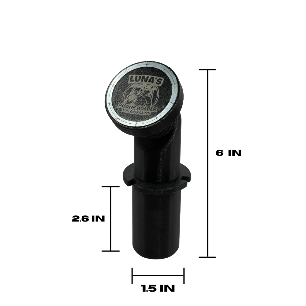 Luna's Phone Holder for Push cart Umbrella Ports, MagSafe Compatible Mount, 45lb Rated Magnet, Adjustable Neck, for iPhone 12 and Later, Golf Cart Compatible