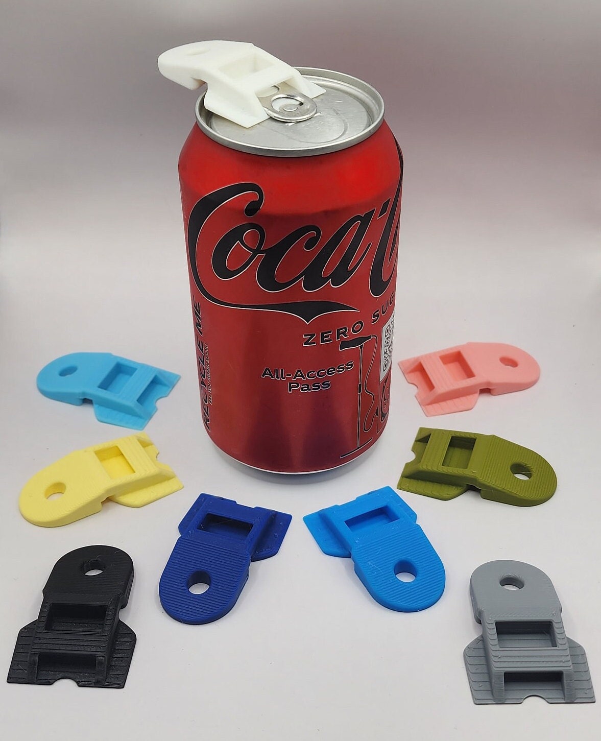 6 Pack - Luna's Can Opener Safe Easy Way to open and seal soda cans to protect drinks and nails