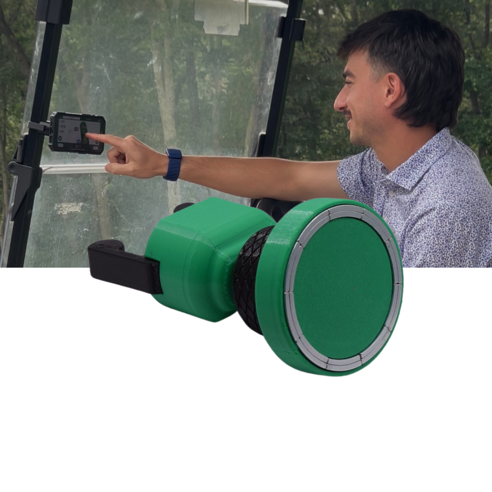 Green Luna's V2.5 MagSafe golf cart mount hero image