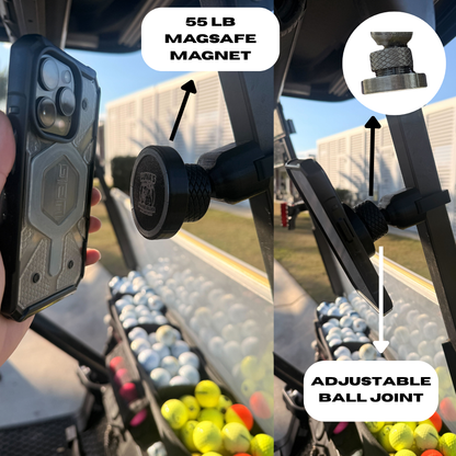 Luna's V2.5 MagSafe Golf Cart Mount – Universal Fit & Secure Grip