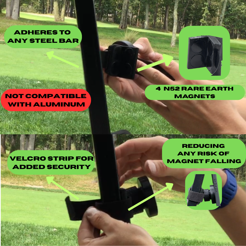 Golf Cart MagSafe Phone Mount for golf cart phone holder for golf cart accessories for golf phone for golfers who need phone in cart