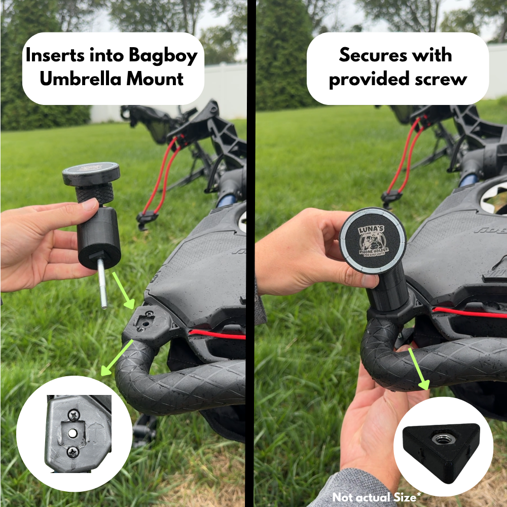 Luna's Bagboy Phone Holder for Bagboy Pushcarts
